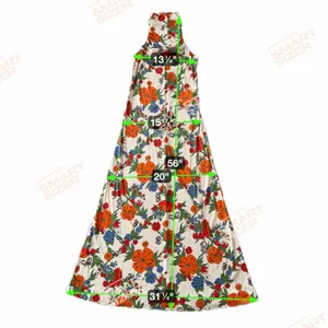Vintage‎ Groovy Corky Craig California Maxi Dress 70s High Neck Flower Power thumbnail 8