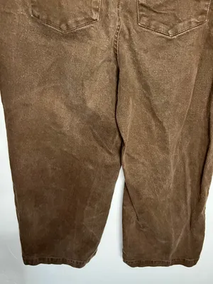 Oak‎ + Fort Chocolate Brown Wide Leg High Rise Crop Pants thumbnail 10