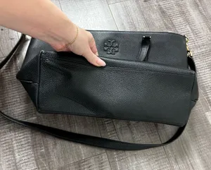 Tory Burch Thea Leather Tote Black w Tassels thumbnail 6