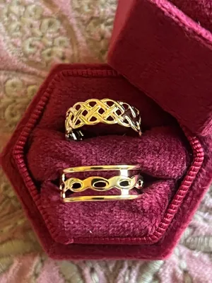 Women’s 10K Gold Plated (2) Toe Ring Set thumbnail 2