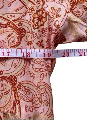 Umgee Boho Paisley Maxi Dress Long Sleeve Tassel Tie V-Neck Size M thumbnail 10