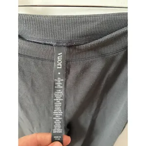 Vuori Waffle Wide Leg Pants Charcoal Grey Activewear Loungewear Size M thumbnail 3
