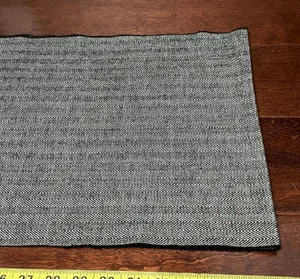 Black and White Herringbone Scarf With Fringe 100% Acrylic thumbnail 10