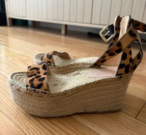 J.Crew Leopard Print Espadrille Wedge Sandals - Women's 6 thumbnail 1