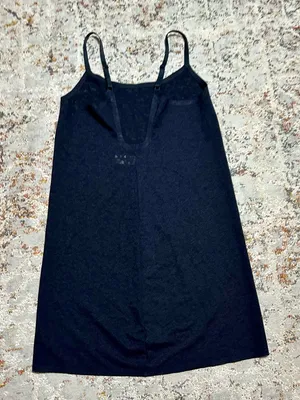 Aerie Smoothez Lace Black Dress sheer lingerie shapewear slip dress size Large thumbnail 3