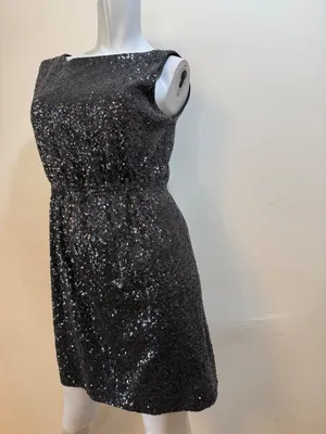 Broadway & Broome Lightbox Sparkle Black Sequin Embellished Party Mini Dress Siz thumbnail 8