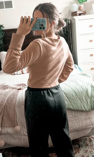Anthropologie Brown Cropped Longsleeve thumbnail 4