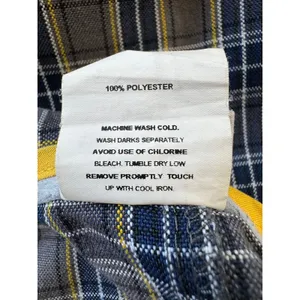 Vintage ‘90s Dennis Gray, Navy, Yellow & White Plaid Skort w/ Decorative Buckles thumbnail 9
