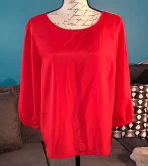 🎉4 for $20 LC Lauren Conrad Lace Back Blouse, XL thumbnail 1