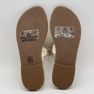 NWOT DKNY Flat Sandals Women's Size 6 Metallic Gold Flip Flop Thong New Slip‎ On thumbnail 9