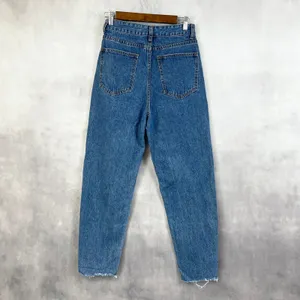 Barrel Leg Women Jeans‎ XS Y2K High Waisted Raw Hem Grunge Indie Go See Shein thumbnail 3