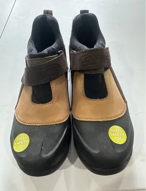 LawnGrips 1001-Womens Steel Safety Toe Work Shoes Brown Leather Size 7.5 thumbnail 1
