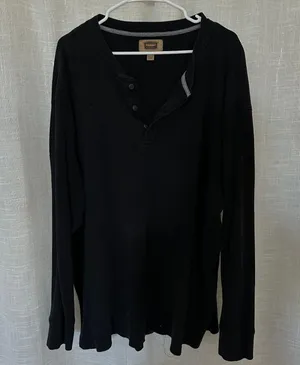 Black Waffle Henley thumbnail 1