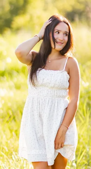 Free People White Floral Spaghetti Strap Dress thumbnail 1