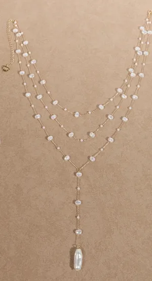 Altar'd State Layered Necklace Pearl thumbnail 1