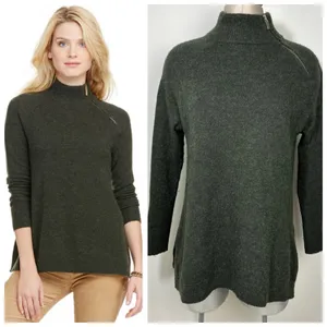 Vineyard Vines Sweater Alpaca Blend Pullover Zipper Neck Poncho Size Medium thumbnail 2