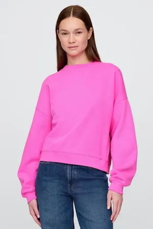 GAP Vintage Soft Neon Pink Oversized Drop Shoulder Crewneck Sweatshirt Size XXL thumbnail 1