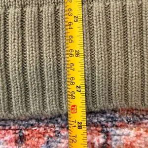 Aerie Olive Green Cream Striped Oversized Raglan Shaker Knit Sweater Size Medium thumbnail 7