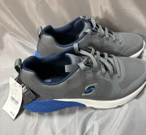 Skechers men’s gray and blue athletic shoes thumbnail 1