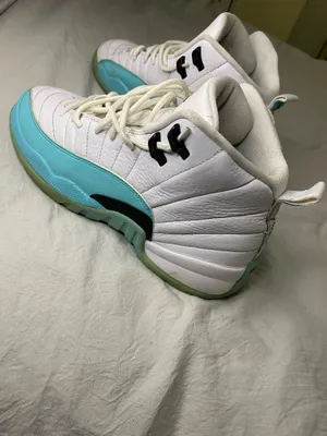 Nike Air Jordan 12 Retro Aqua White Athletic Shoes 510815-100 Womens size 9 thumbnail 4