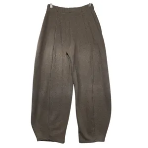 Zara Knit 2 Piece Set Top and Pants Taupe Brown‎ Seam Detail Medium thumbnail 12
