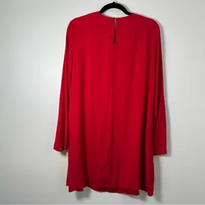 Mango Women’s Red Long Sleeve Shift Dress Size 6US NWT thumbnail 3