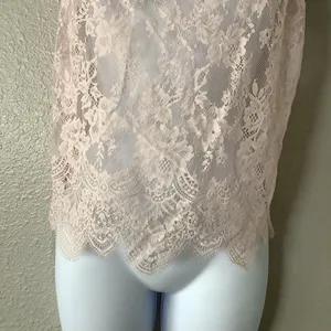Victoria's Secret Sheer Lace Pink Coquette Dollette Feminine Romantic Camisole M thumbnail 3