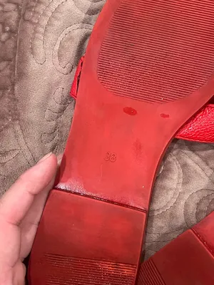 Bold Red Women's Slide Sandals with Cross-Strap Design thumbnail 3