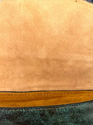 Patricia Nash Turquoise & Brown Tooled Leather Envelope Clutch thumbnail 9