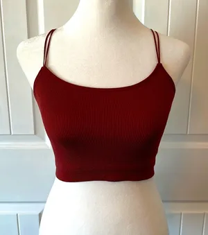 Hollister Lace Red Strappy Bralette thumbnail 1