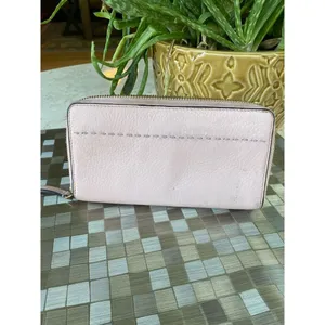 Tory Burch McGraw baby pink long zip wallet thumbnail 2
