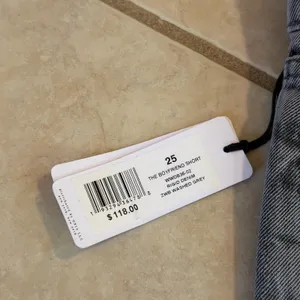 We Wore What Boyfriend Short Rigid Denim Washed Grey Jean Shorts 25 Summer NWT thumbnail 6