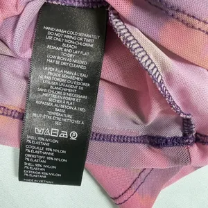 By Anthropologie Size-XL Women Tie-Dye Mesh Turtleneck‎ Top Pink Purple thumbnail 4