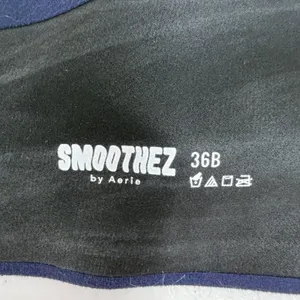 Aerie 36B Smoothez Bandeau Bra Navy Blue Wireless Removable Straps Seamless thumbnail 12