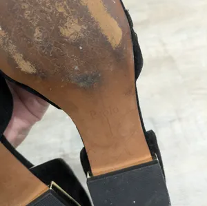 Linea Paolo Black Suede Demi D'Orsay Flats Size 7 thumbnail 6