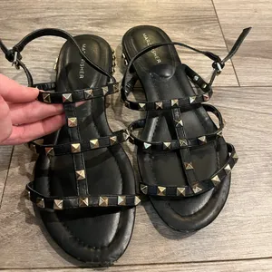 Marc Fisher Black Studded Sandals thumbnail 1