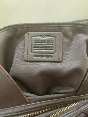 Coach Lexy Shoulder Bag F27579 Signature Jacquard Khaki Brown Leather Handbag thumbnail 3