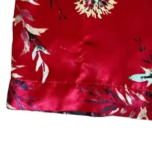 Gilligan & O'Malley Red Women's Satin Floral Lightweight Pajama Pants SZ M #1944 thumbnail 5