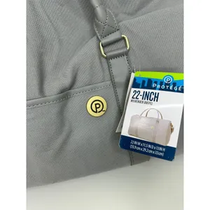 PROTEGE Weekender Duffel Bag 22‑Inch Silver Gray Spacious Travel Tote NEW w/Tags thumbnail 3