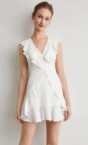 BCBGMAXAZRIA White Tyrah Dress thumbnail 1