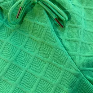 Mary Square Claire Textured Shorts Women S Green Athleisure‎ Preppy Loungewear thumbnail 4