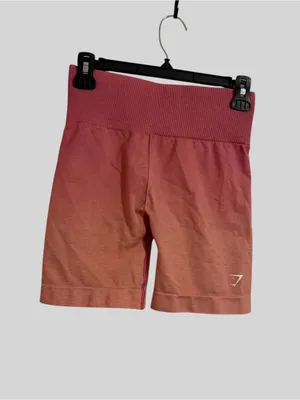 Gymshark Women's Ombre High-Waist Bike Shorts - Rose to Peach thumbnail 4