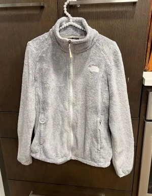 The North‎ Face Women's Osito fleece jacket in a light grey medium thumbnail 1