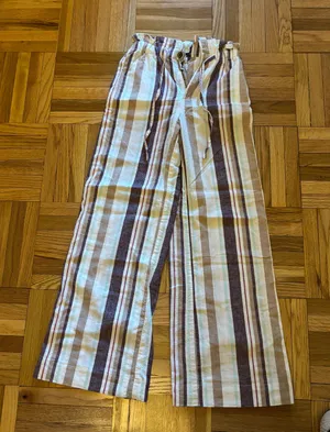 Abercrombie Stripped Linen Pants thumbnail 1