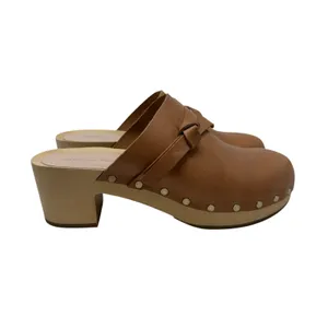 Loeffler Randall‎ Roberta Low-Heel Clogs Cognac Leather Brown Tan Size 5.5 thumbnail 7