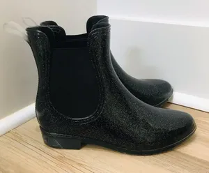 INC Women’s Raelynn Rain Black Glitter rain Boots sz 6 thumbnail 6