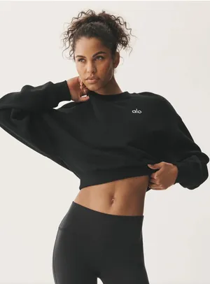 Alo Cropped Accolade Crewneck thumbnail 1