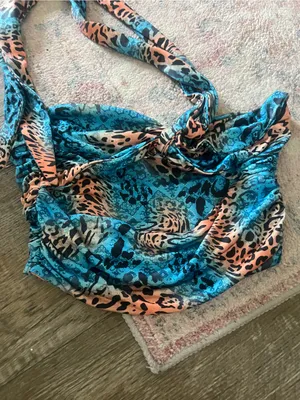 I.am.Gia animal print halter top thumbnail 7