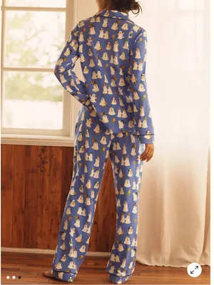 Bedhead PJs X Anthropologie That’s The Spirit Ghost Halloween Classic Jersey Set thumbnail 4