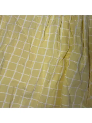 Women’s Yellow Windowpane Drawstring Shorts Size Medium thumbnail 2